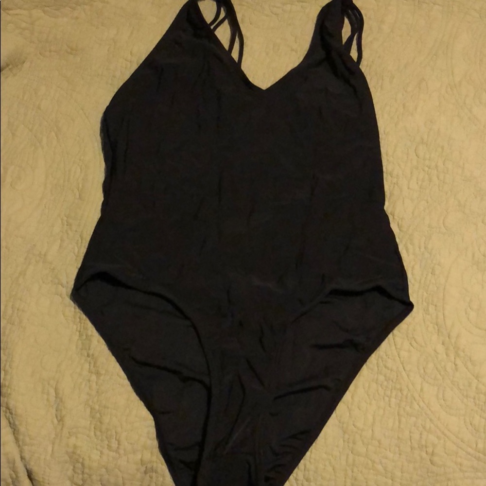 NWT black one piece swim suit